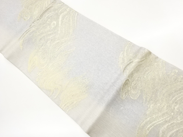 JAPANESE FUKURO OBI FOR SUMMER / WOVEN ROUGH WAVE